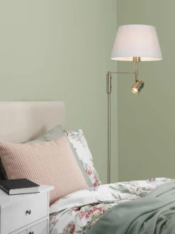 LIBRA Golvlampa 155cm Antik/Vit skärm