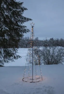 LIGHT TREE Utomhusdekoration 75cm 170LED IP44 Svart