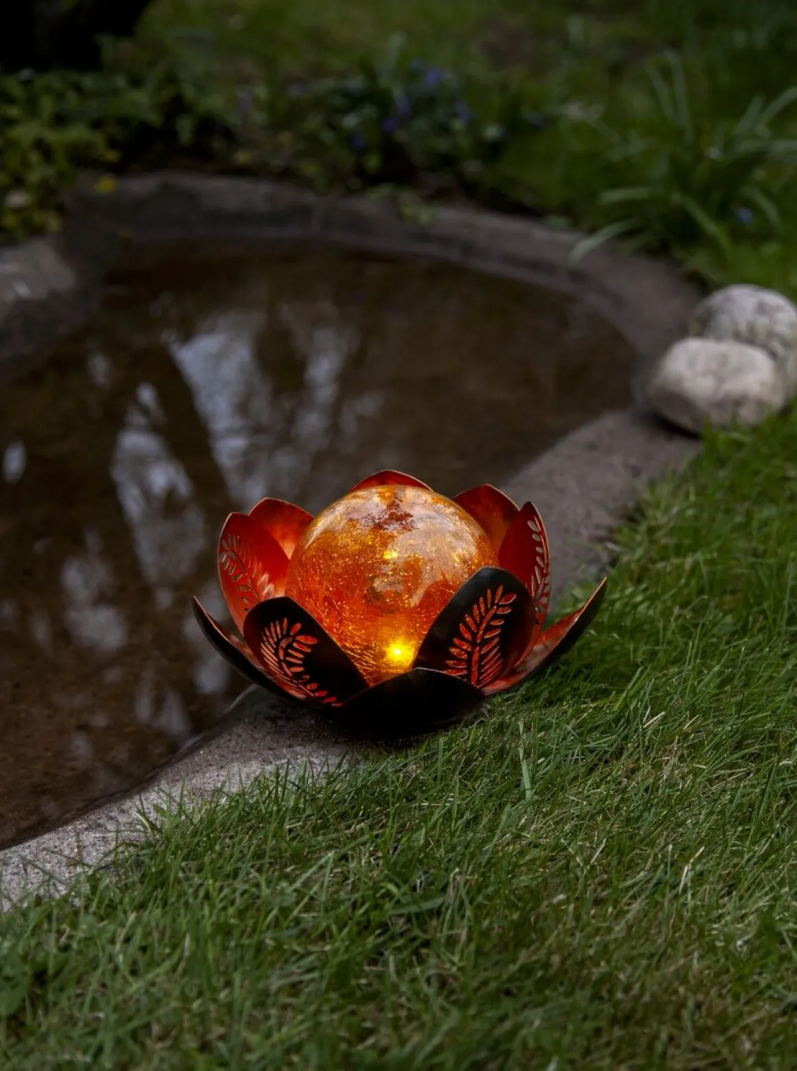 LILLY Solcellsdekoration 24cm Amber