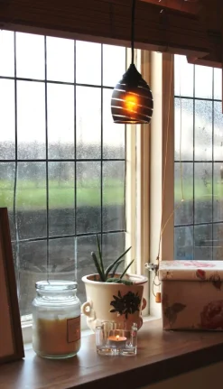 LINJÄR Fönsterlampa 9cm Svart