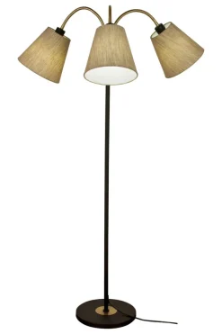 LJUSDAL Golvlampa 3L 140cm Svart/Matt Mässing