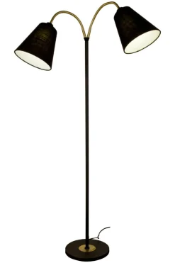 LJUSDAL Golvlampa 2L 140cm Svart/Matt Mässing