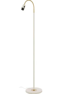 LJUSDAL Golvlampa 1L 140cm Vit/Matt Mässing