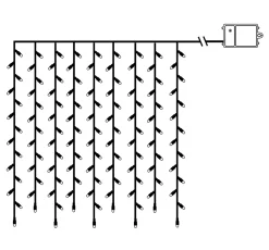 Ljusgardin Dura String LED Svart
