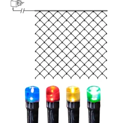 Ljusnät 3x3m Serie LED Flerfärgad/Svart