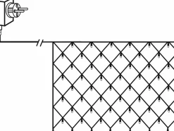 Ljusnät 2x1m Serie MicroLED Varmvit/Svart