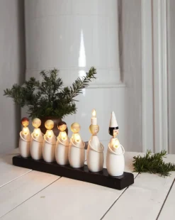 Ljusstake Luciatåg Vit