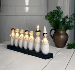 Ljusstake Luciatåg Vit