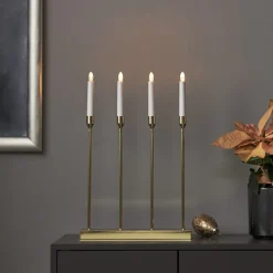 LOTTIE Ljusstake Batteri 4L 48cm Mässing