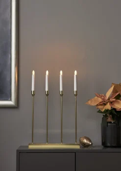 LOTTIE Ljusstake Batteri 4L 48cm Mässing