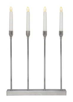 LOTTIE Ljusstake Batteri 4L 48cm Krom