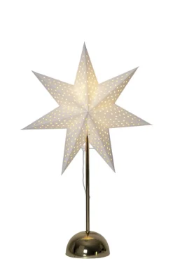 LOTTIE Stjärna på fot 55cm 50LED Mässing