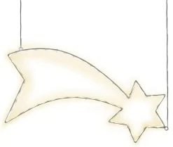 LUMIWALL Siluett Komet 60cm 54LED IP44