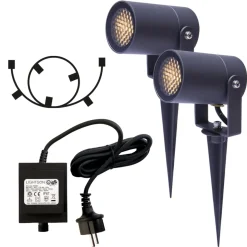 LUNA START Allroundspot 15cm 2-Pack 12V Grå IP65