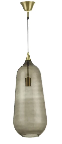 LUNA Takpendel 25cm Borstad mässing/Smoke