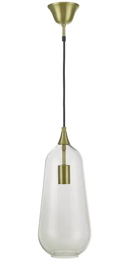 LUNA Takpendel 19cm Borstad Mässing/Klar