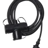 LUNGO Förlängningskabel 3 Uttag 7m Svart