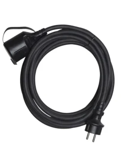 LUNGO Förlängningskabel 1 Uttag 7m Svart