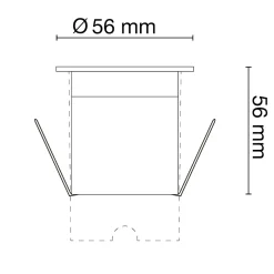 LYNX Decklight 56mm 1-Pack Mörkgrå 12V IP67