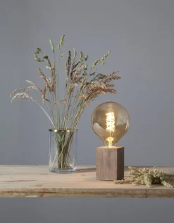 LYS Lampfot E27 10cm Brun