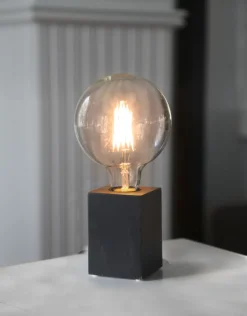 LYS Lampfot E27 10cm Svart