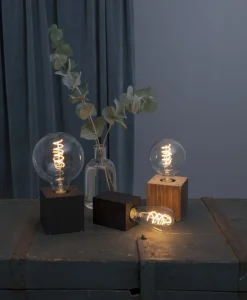 LYS Lampfot E27 10cm Svart