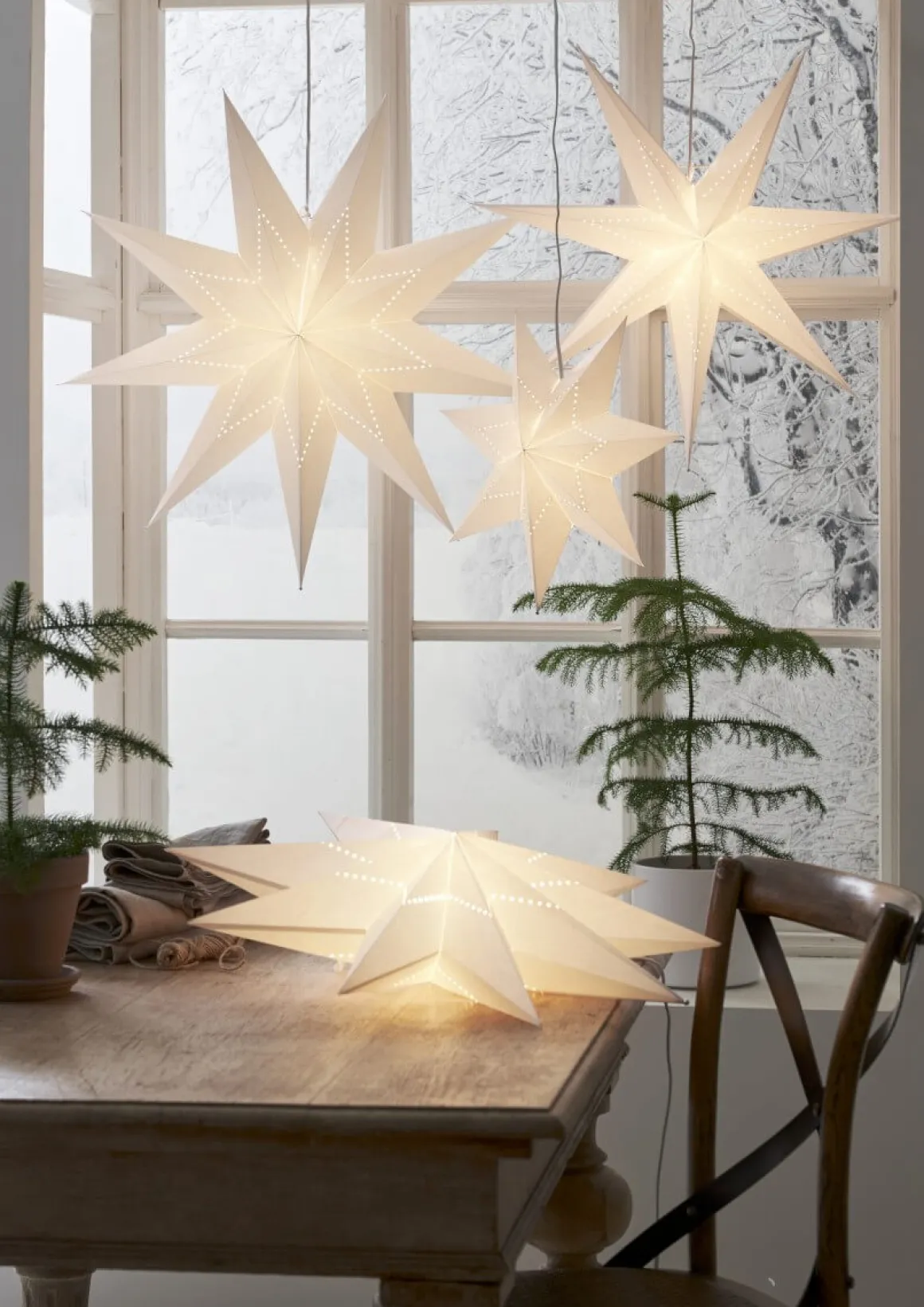 LYSA Pappersstjärna 80cm Vit