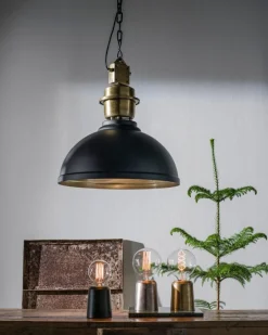 MANCHESTER Taklampa 52cm Svart/Mässing