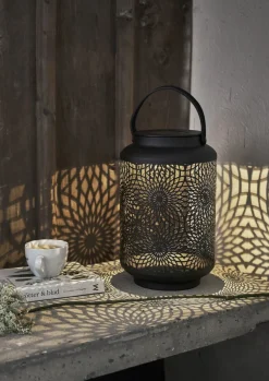 MANDALA Solcellslykta 30cm Svart