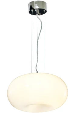 MANET Taklampa 37cm Vit/Krom