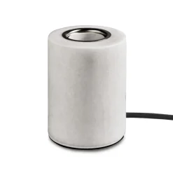 MARBLE Lampfot E27 10,5cm Mattvit
