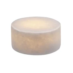 MARBLE Silkesmatt Bordsljus Äkta Marmor 8x4cm Vit