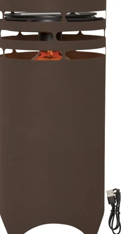 MARRON Solcellslykta/USB 40cm Brun