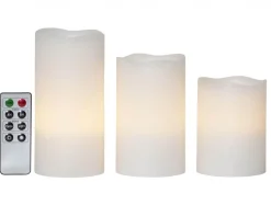 MAY LED-Blockljus 3-Pack 10/12,5/15cm Vit