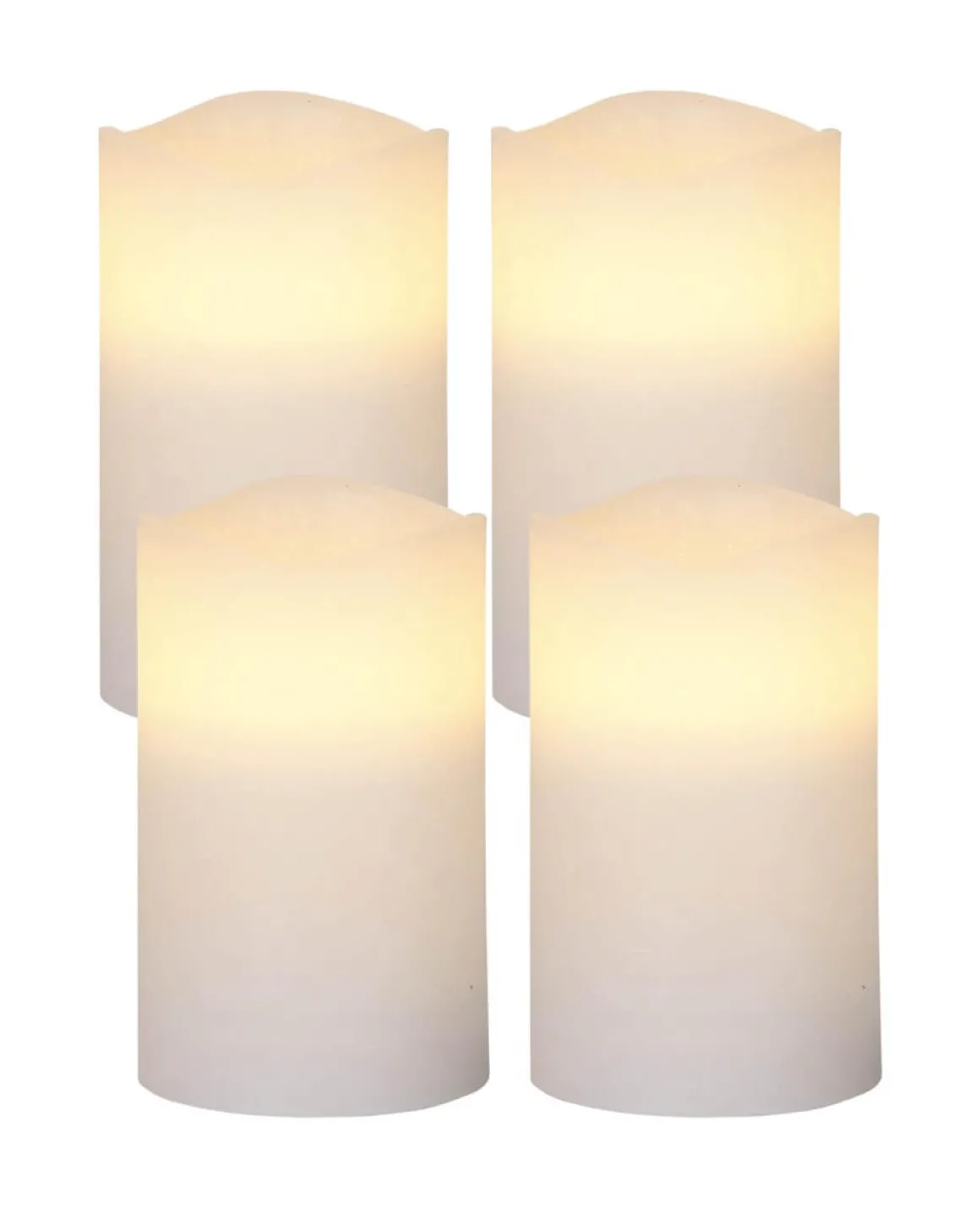 MAY LED-Blockljus 4-pack 12,5cm Vit