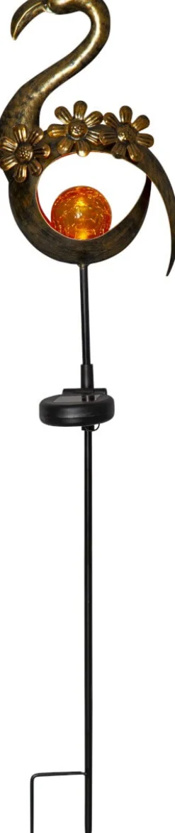 MELILLA BIRD Solcellsdekoration 78cm Guld