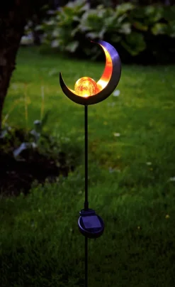 MELILLA MÅNSKÄRA Solcells-Dekoration 85cm Amber/Svart