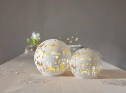 MERRYX-MAS Glasdekoration Batteri 15cm Vit