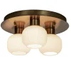 MESSINA Plafond Bad 3L 28cm Matt Mässing/Opalvit IP44