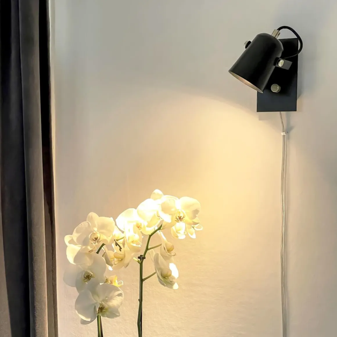 METZ Vägglampa 18cm Svart/Matt Mässing