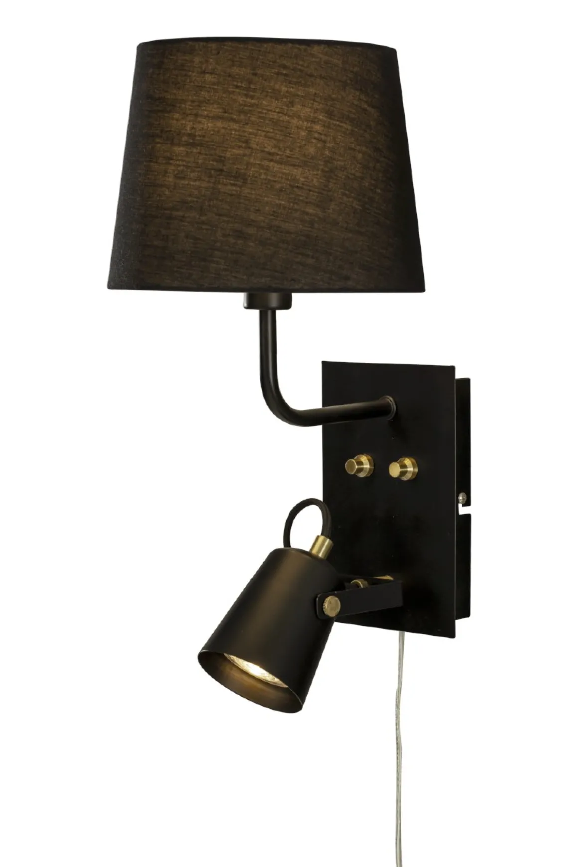 METZ Vägglampa 42cm Svart/Matt Mässing