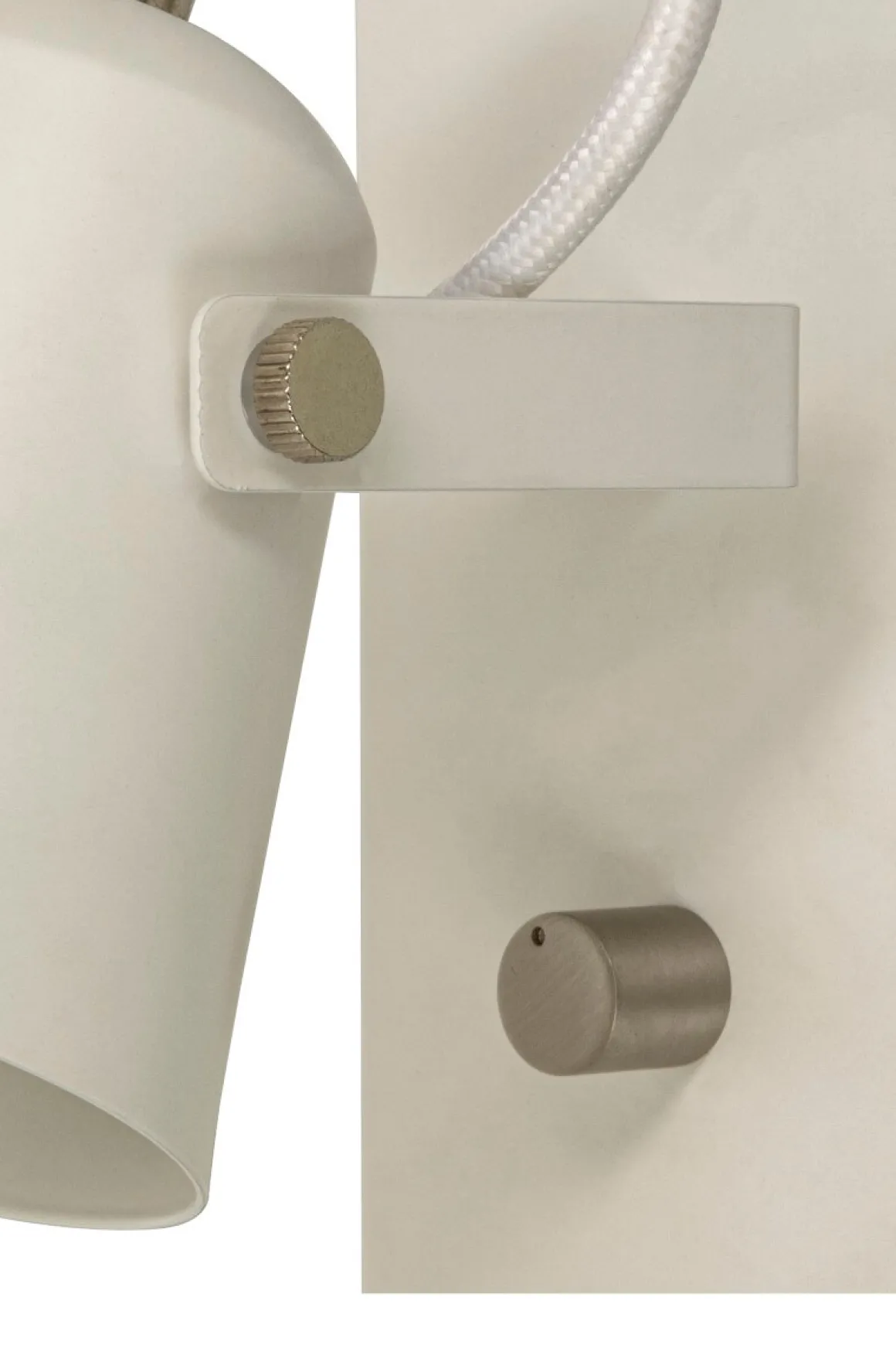 METZ Vägglampa 18cm Vit/Stål