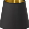 MIA METALLINSIDA Lampskärm 20/14cm Svart/Guld