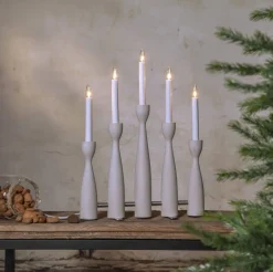 MIDJA 2.0 Ljusstake 5L 47cm Vit