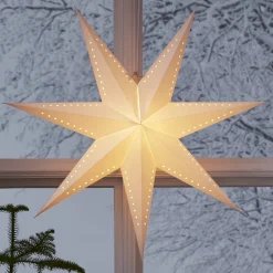 MIKA Lös Pappersstjärna 60cm Vit