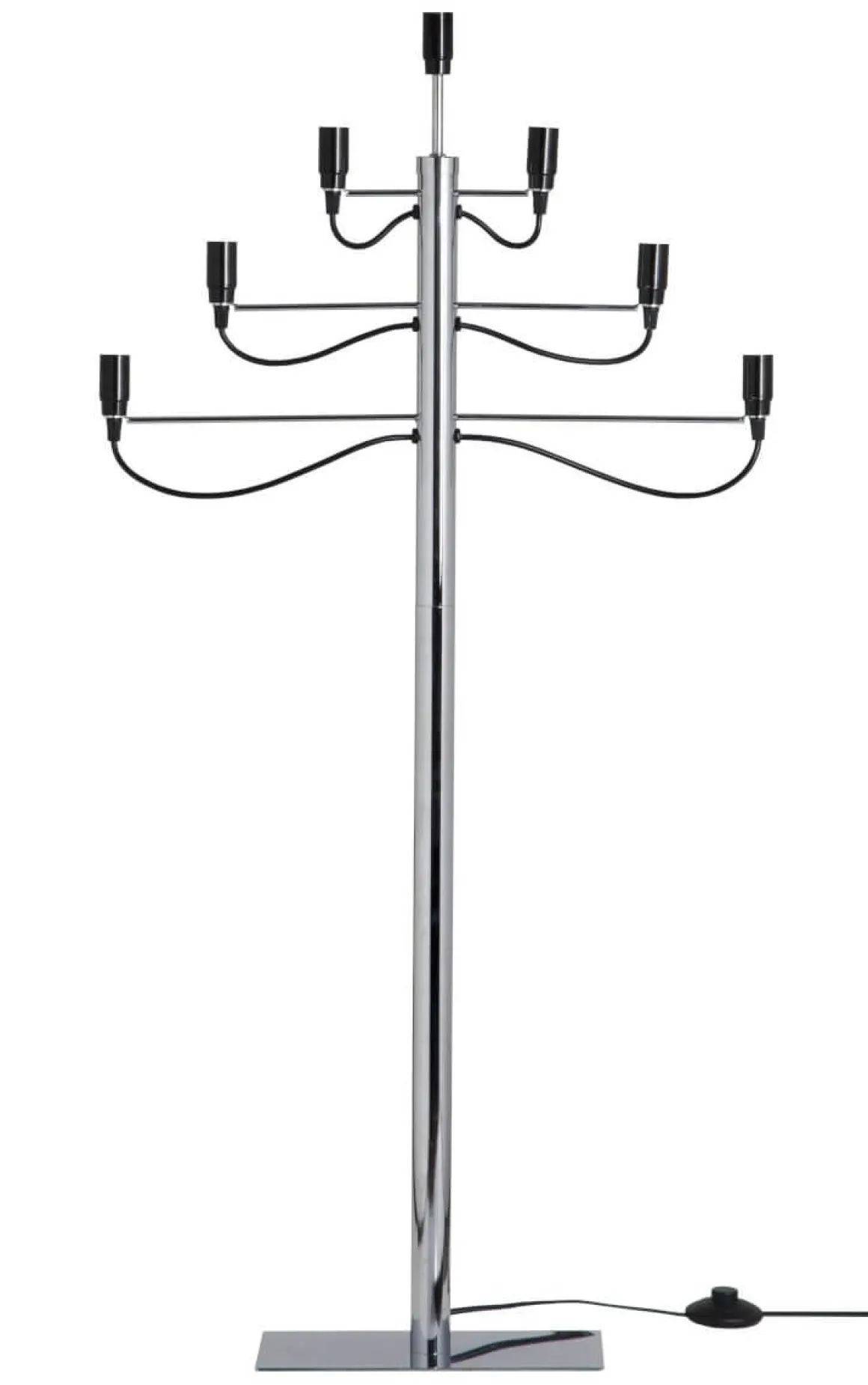 MILANO Golvljusstake Metall 116cm Krom