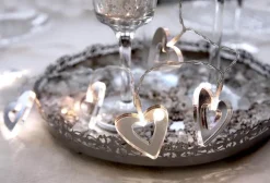 MIRROLA HJÄRTAN Ljusslinga 90cm Silver