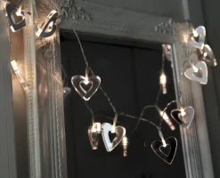 MIRROLA HJÄRTAN Ljusslinga 90cm Silver