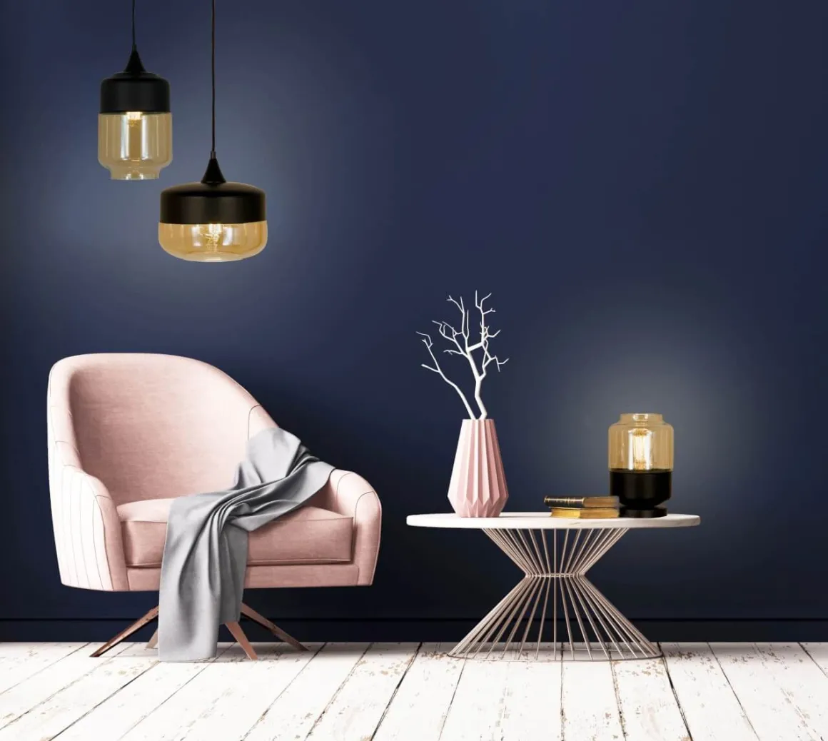 MITTE Takpendel 18cm Svart/Amber