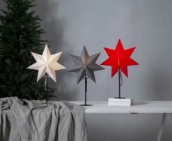 MIXA Stjärna på fot 50cm Röd